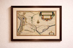 Blaeu Paraguay Map, Rio de la Plata, Antique Engraving, South America 1642