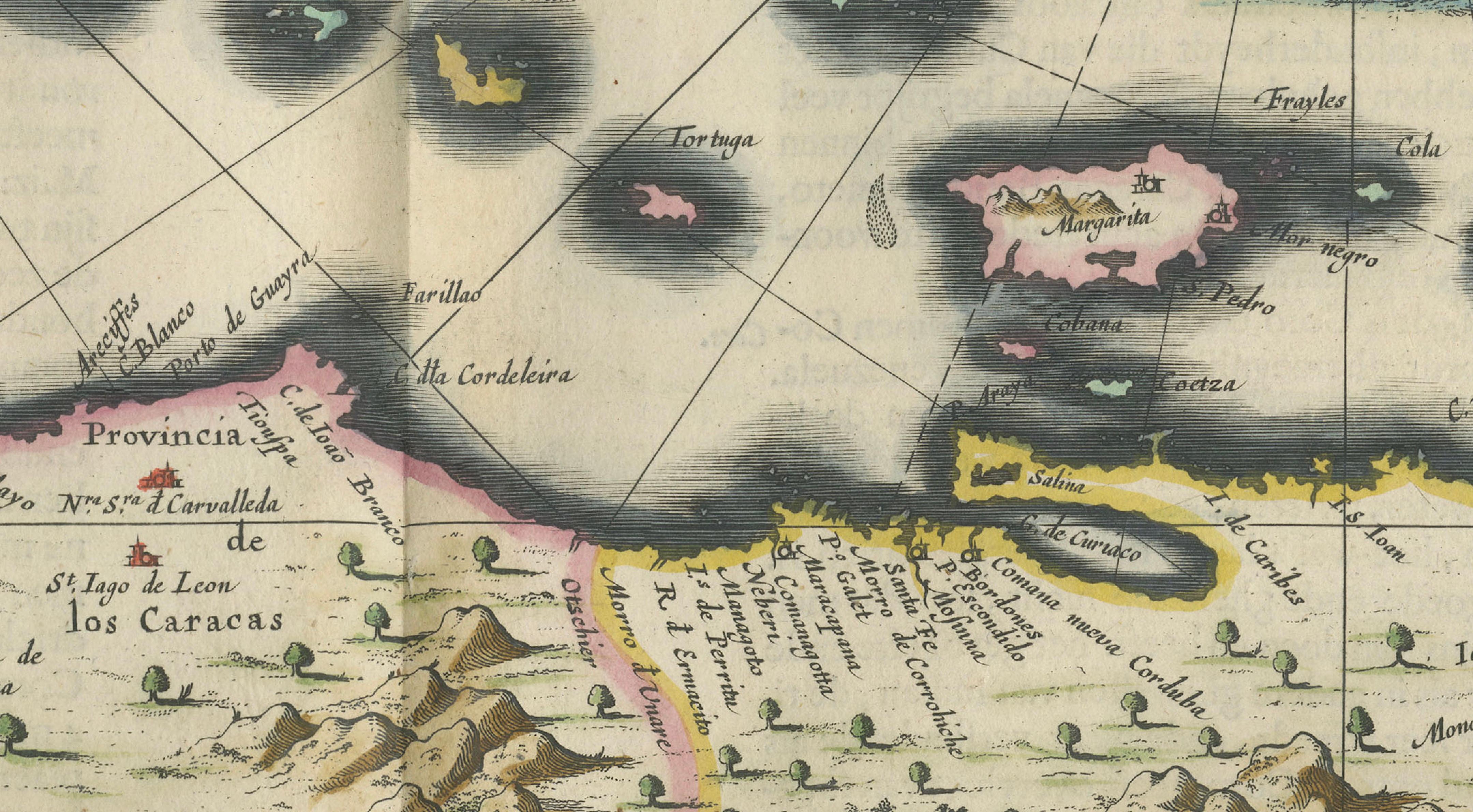 Blaeu Venezuela Map – Decorative Caribbean & Nueva Andalusia Chart 1642