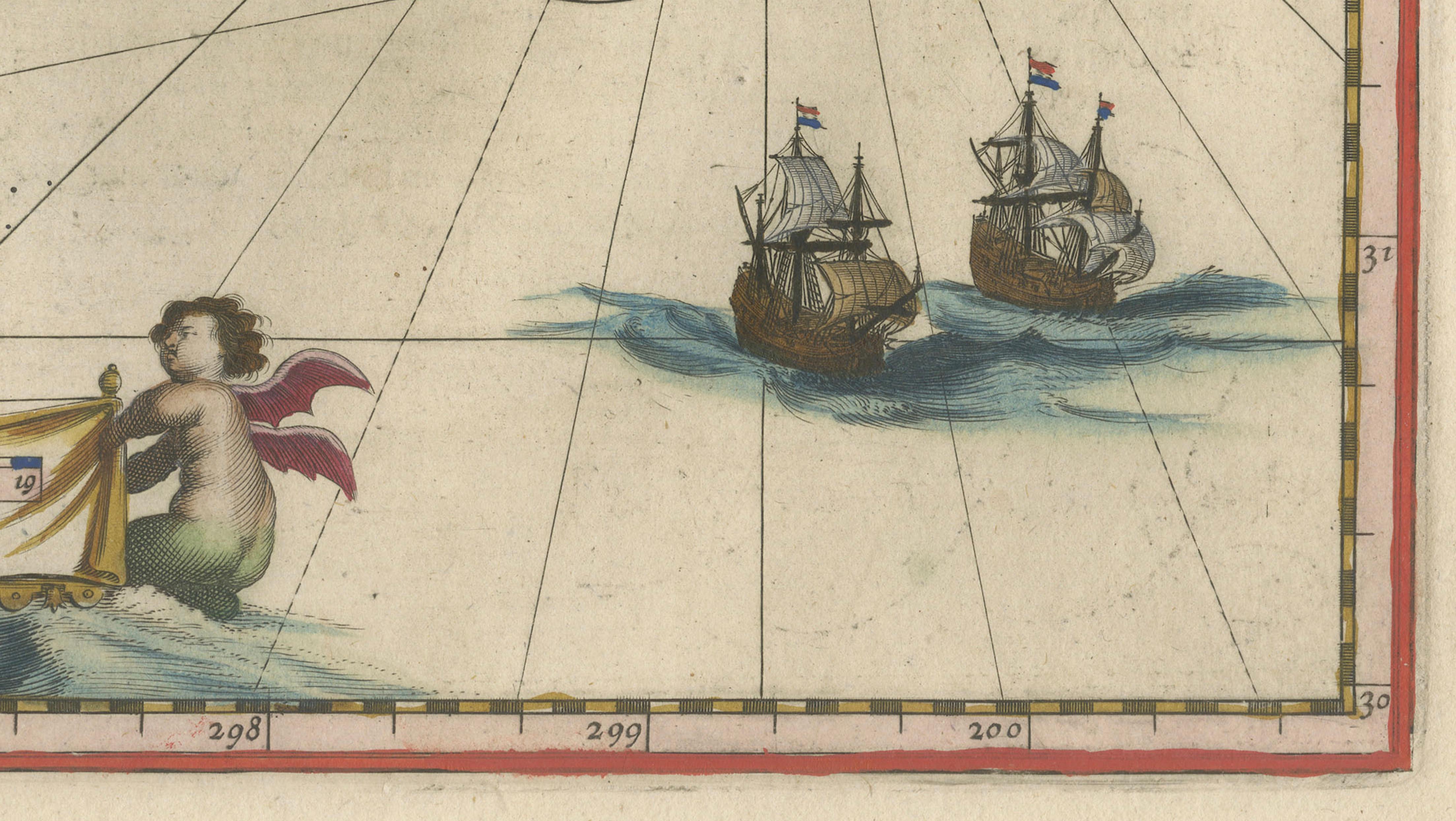 Blaeu Virginia and Florida Map – Decorative Early America Chart, 1642
