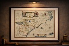 Blaeu Virginia and Florida Map – Decorative Early America Chart, 1642