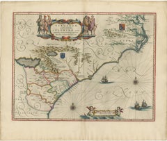 Blaeu Virginia and Florida Map – Decorative Early America Chart, 1642