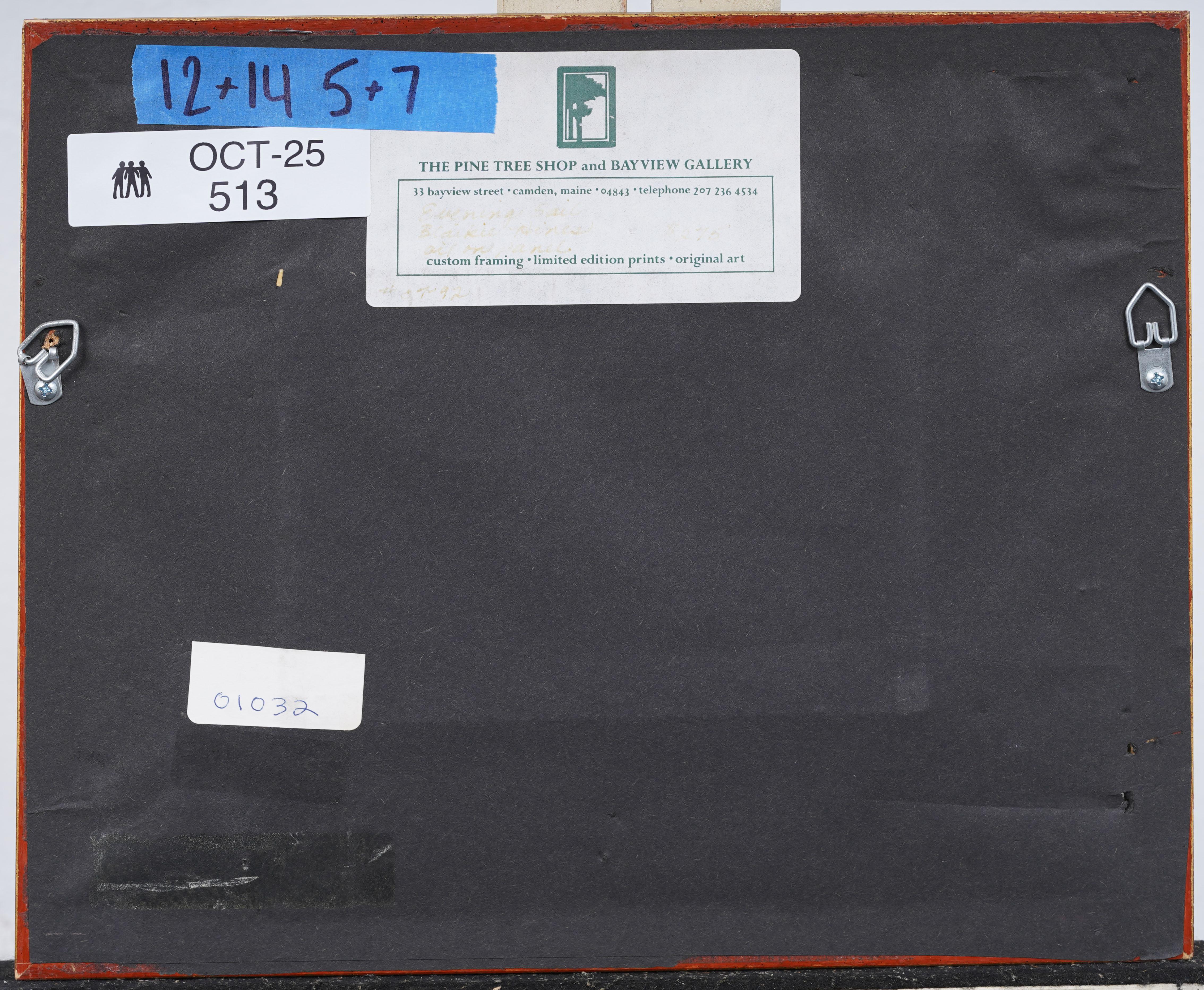 Vintage American Hudson River School Coastal Sunset gerahmt signiert Ölgemälde im Angebot 4