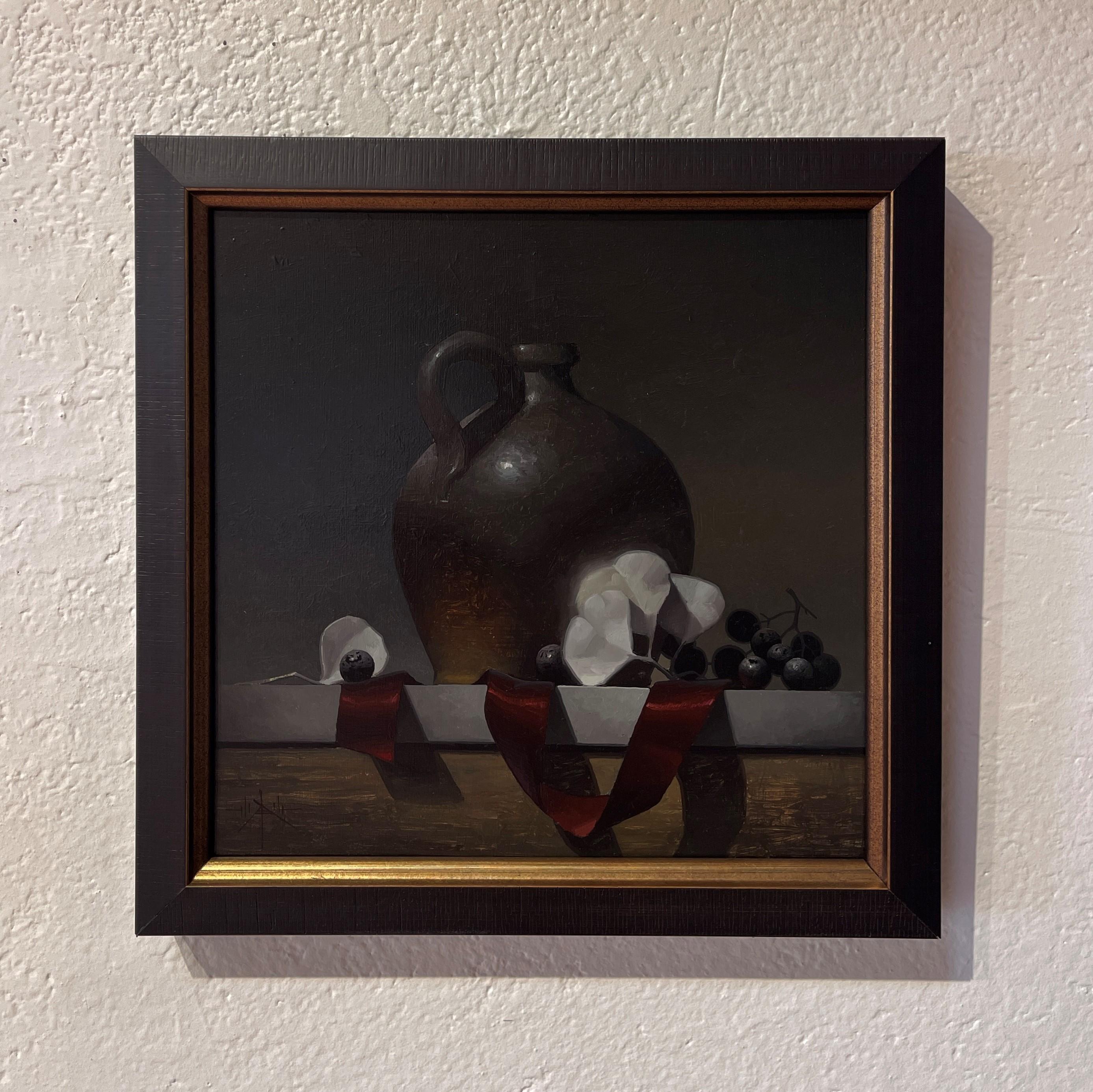 „Dust & Scarlet“ (2023) von Blair Atherholt, Original-Ölgemälde auf Tafel im Angebot 5