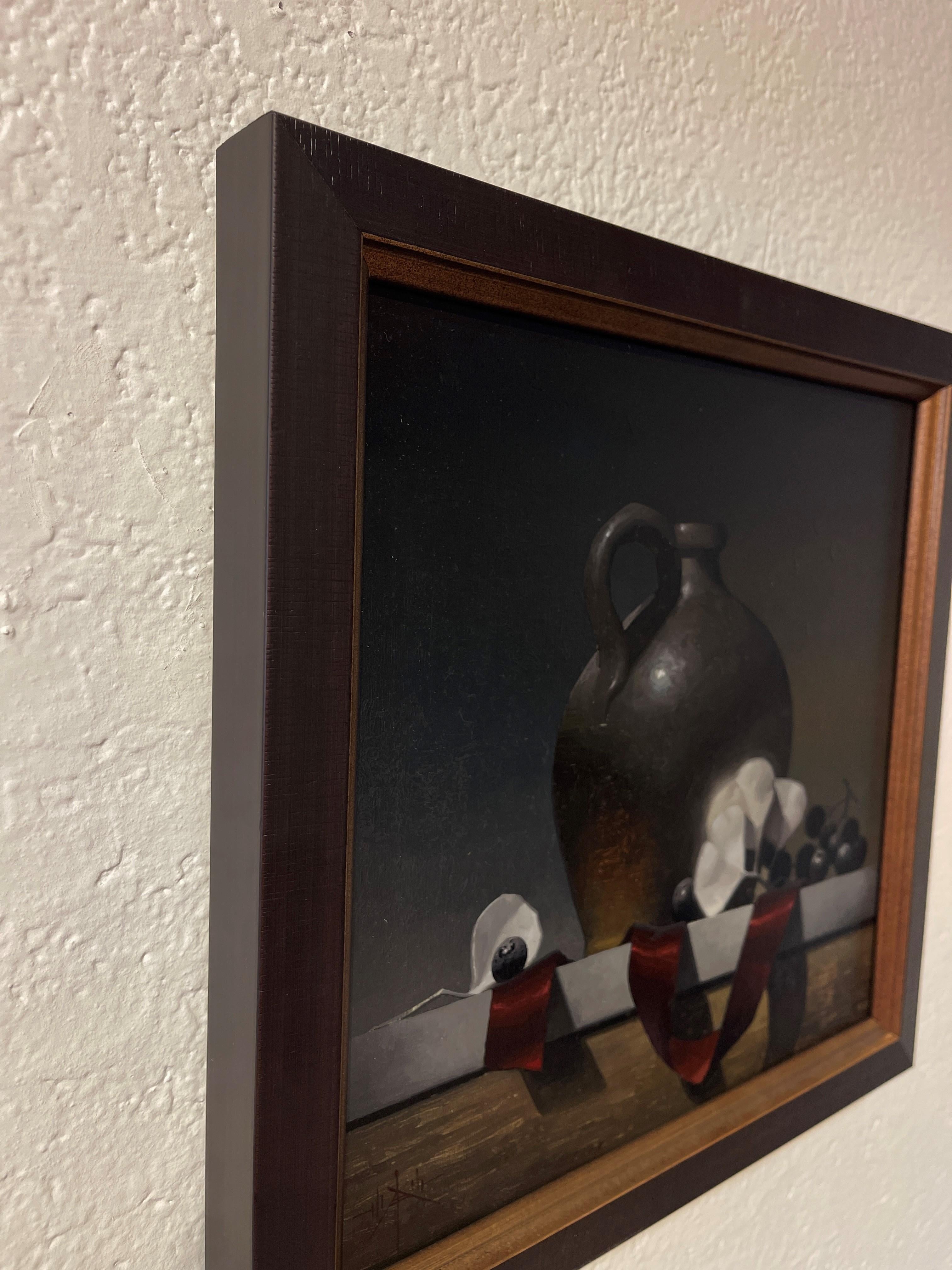 „Dust & Scarlet“ (2023) von Blair Atherholt, Original-Ölgemälde auf Tafel im Angebot 6