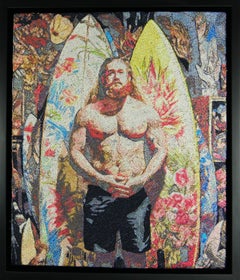 Blair Cahill, Embroidery, Solimar, Framed
