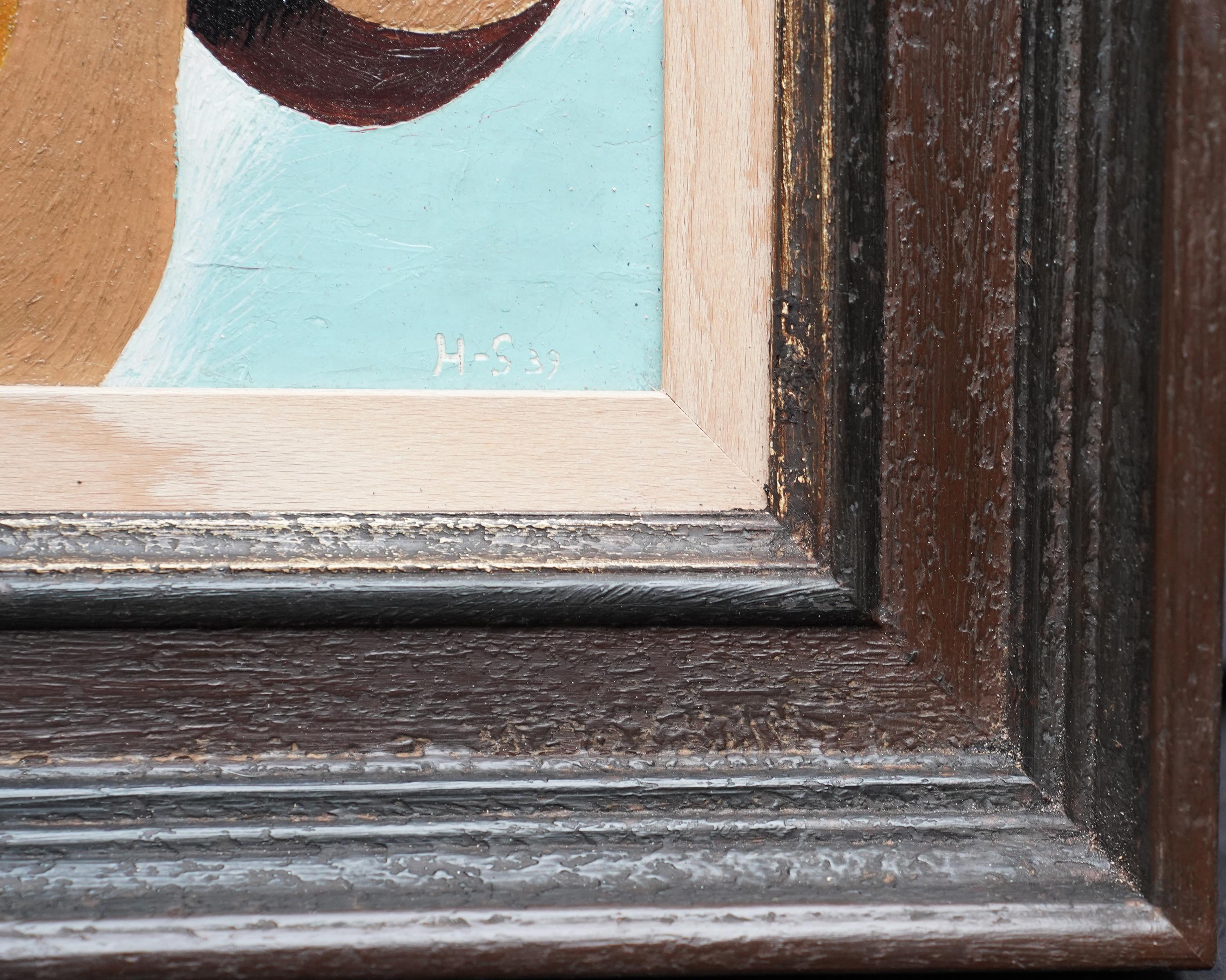 Two Figures 1939 - British Surrealist art figurative painting For Sale 6
