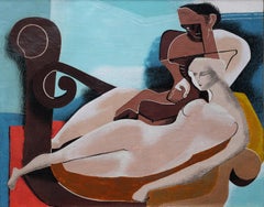 Two Figures 1939 - British Surrealist art figurative painting