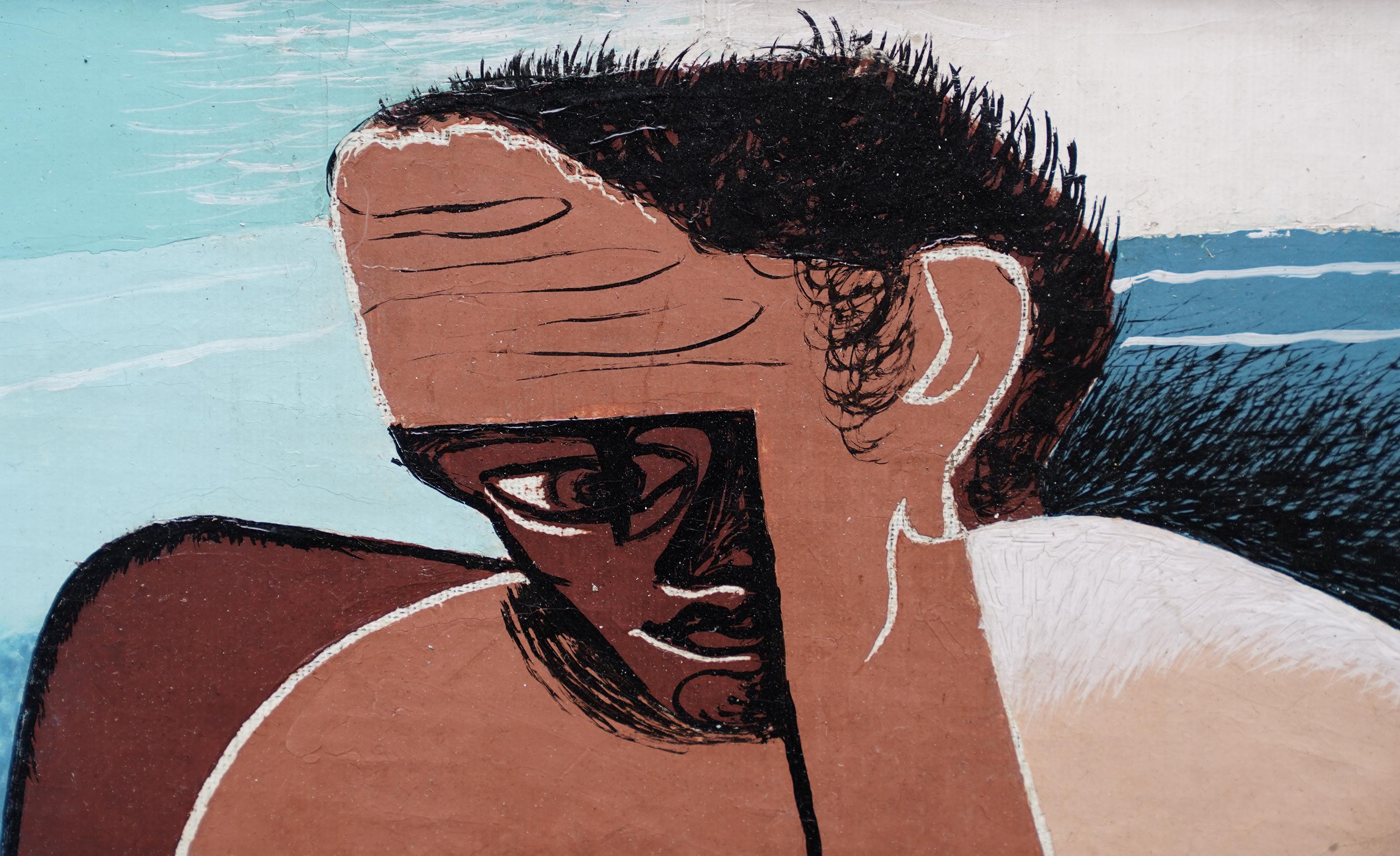Two Figures 1939 - British Surrealist art figurative painting For Sale 4