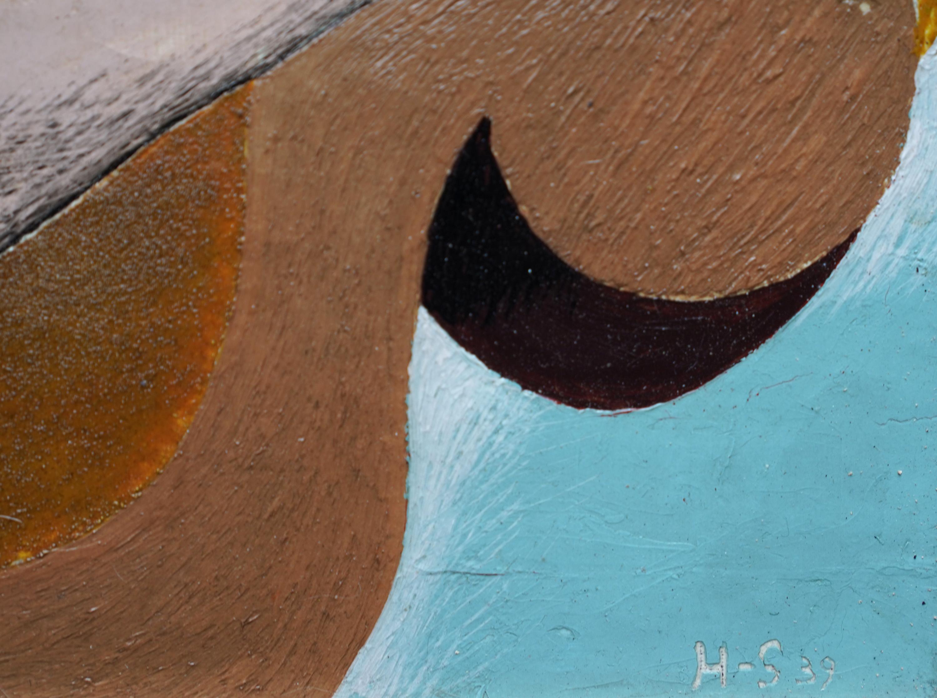 Two Figures 1939 - British Surrealist art figurative painting For Sale 5