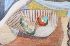 Blair Hughes-Stanton 'Reclining Nude' abstract oil painting British Surrealism