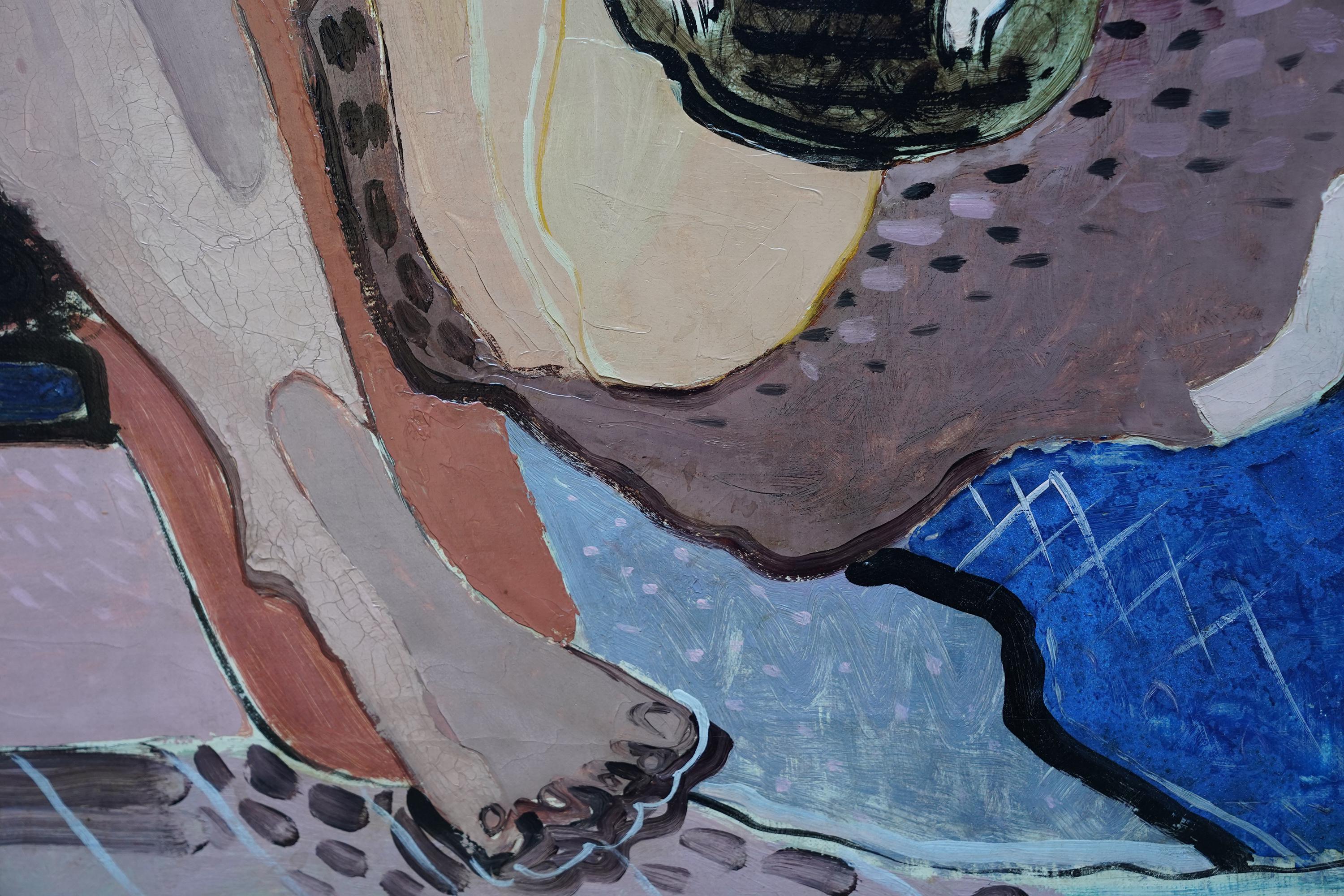 Mito III  - Británico 1936 Arte moderno pintura al temple Ida Graves poeta familia en venta 3
