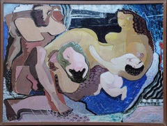 Vintage Myth III  - British 1936 Modern art tempera painting Ida Graves poet family 