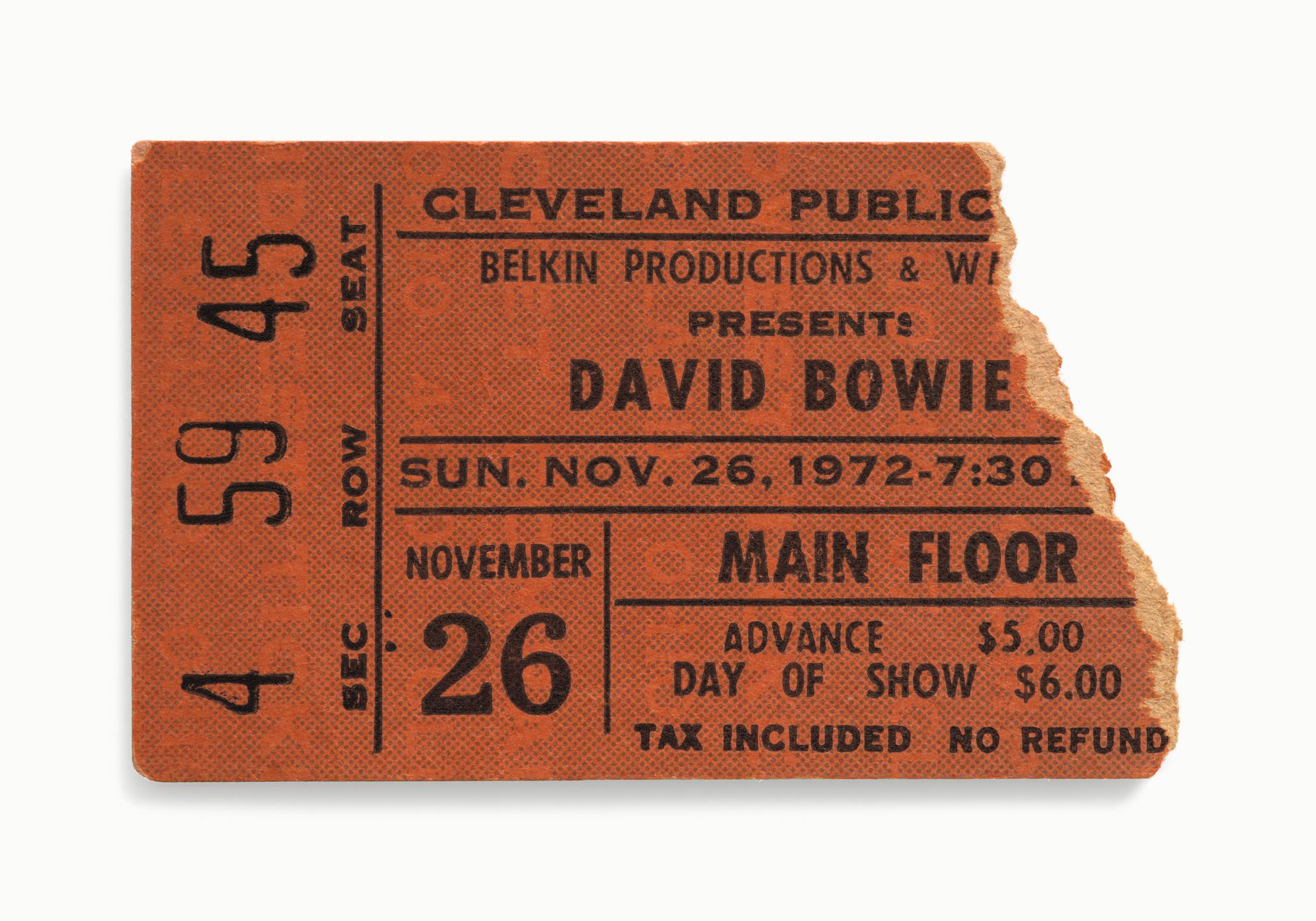 Still-Life Photograph di Blaise Hayward - Tickets Please - David Bowie, Cleveland Public Auditorium, Cleveland Ohio 1972
