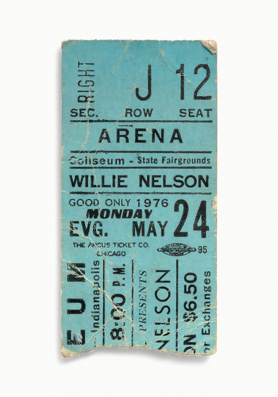Blaise Hayward Color Photograph – Eintrittskarten bitte - Willie Nelson, Coliseum State Fairgrounds, Indianapolis 1976