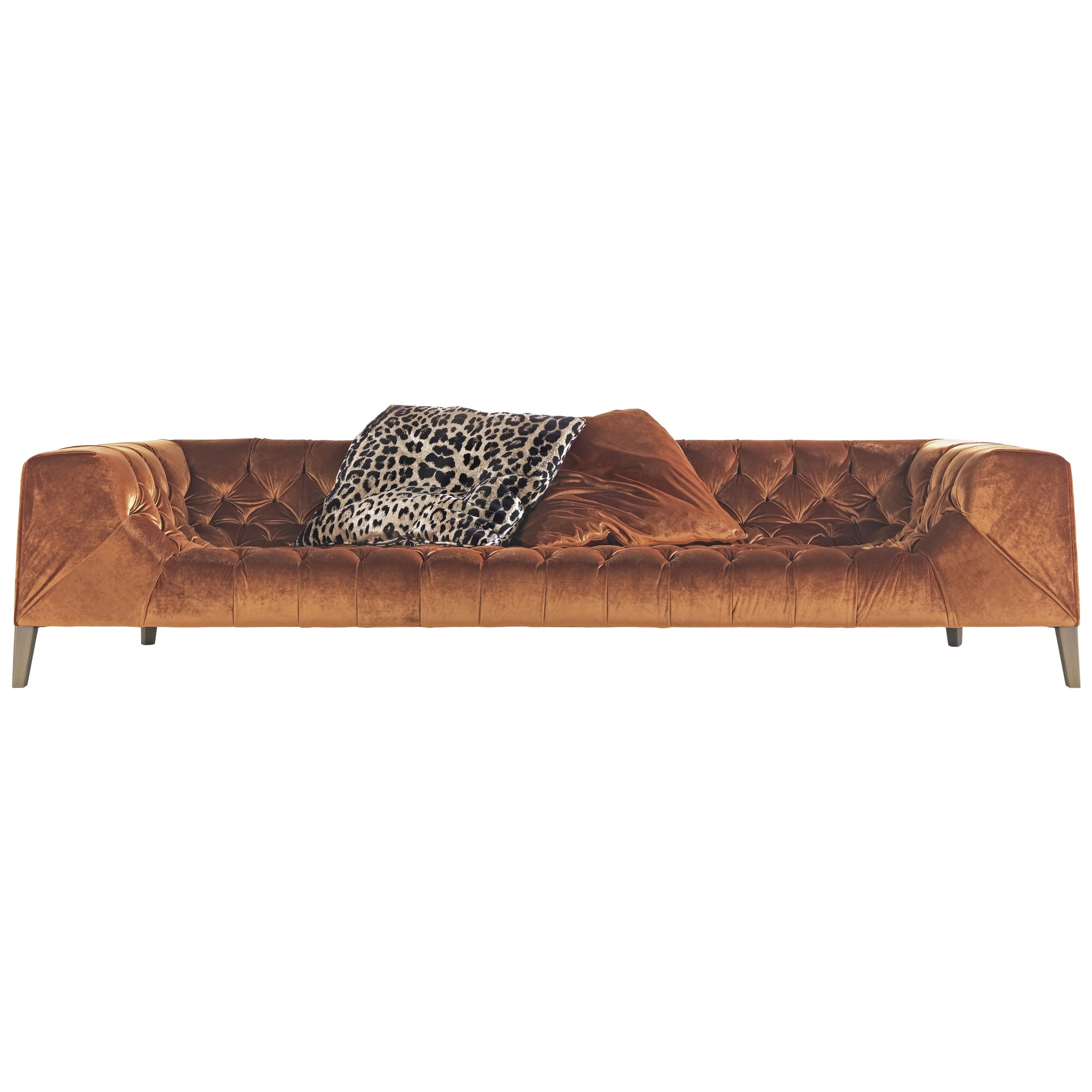 21st Century Blake 4-Seater Sofa in Fabric by Roberto Cavalli Home Interiors