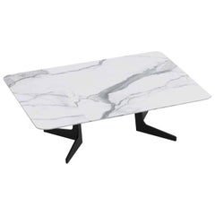 Blake Rectangular Coffee Table with Calacatta Marble Top