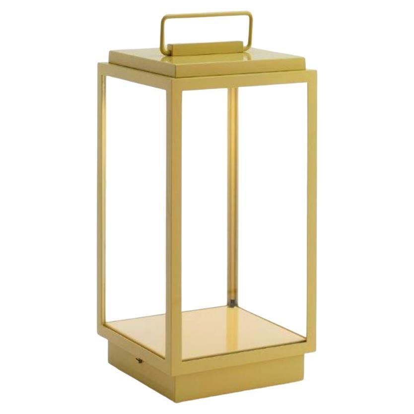 BLAKES TABLE LAMP - 2700K lacquered Orange Rust ribbed glass For Sale