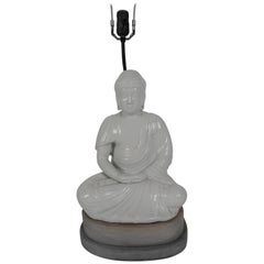 Vintage Blanc de Chin Buddha Lamp