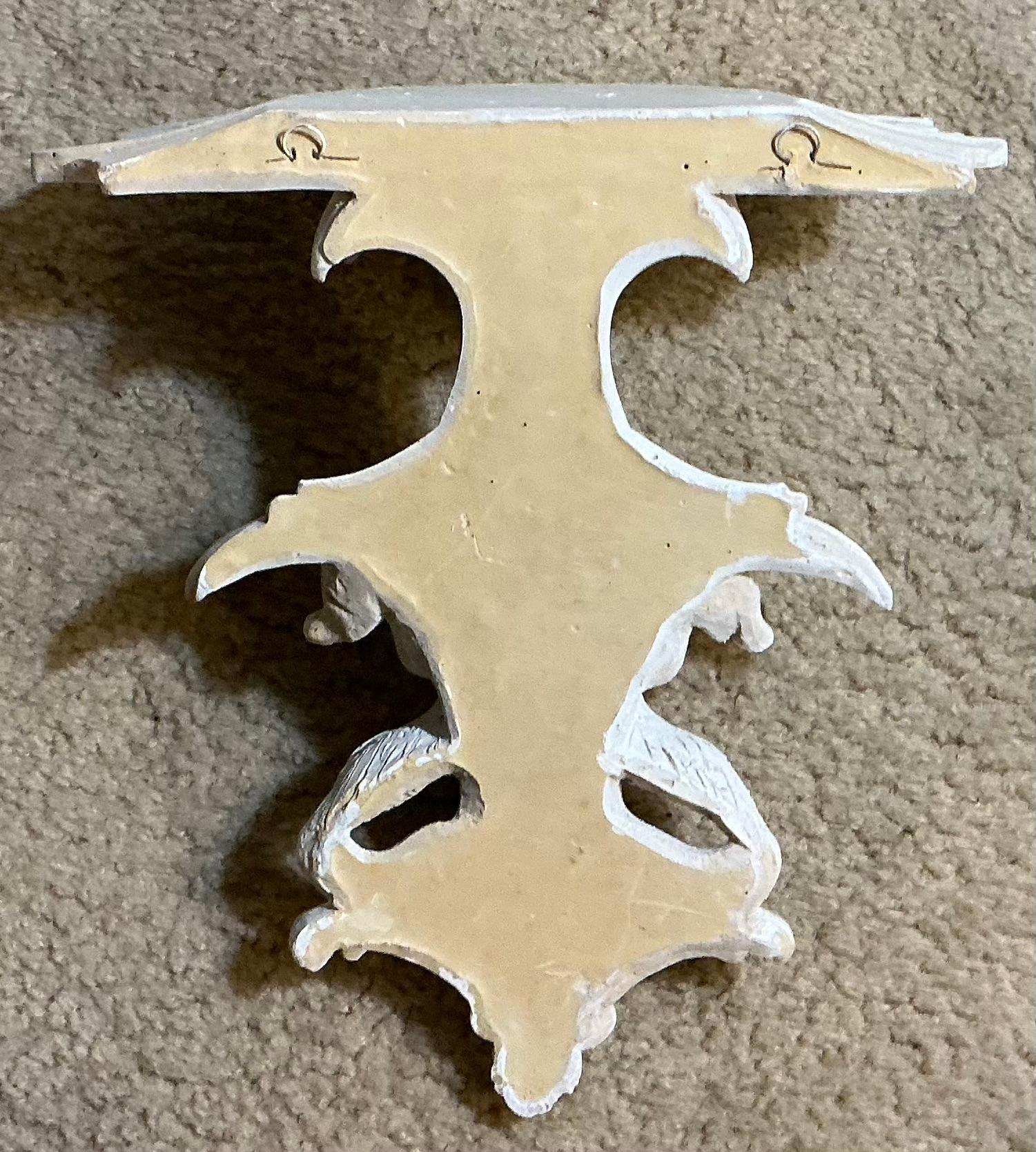 Late 20th Century Blanc de Chine Chinese Export Style Chinoiserie Ancestral Wall Brackets - Pair
