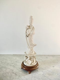 Blanc De Chine Chinoiserie Porcelain Figure of Quanyin