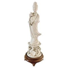 Blanc De Chine Chinoiserie Porcelain Figure of Quanyin