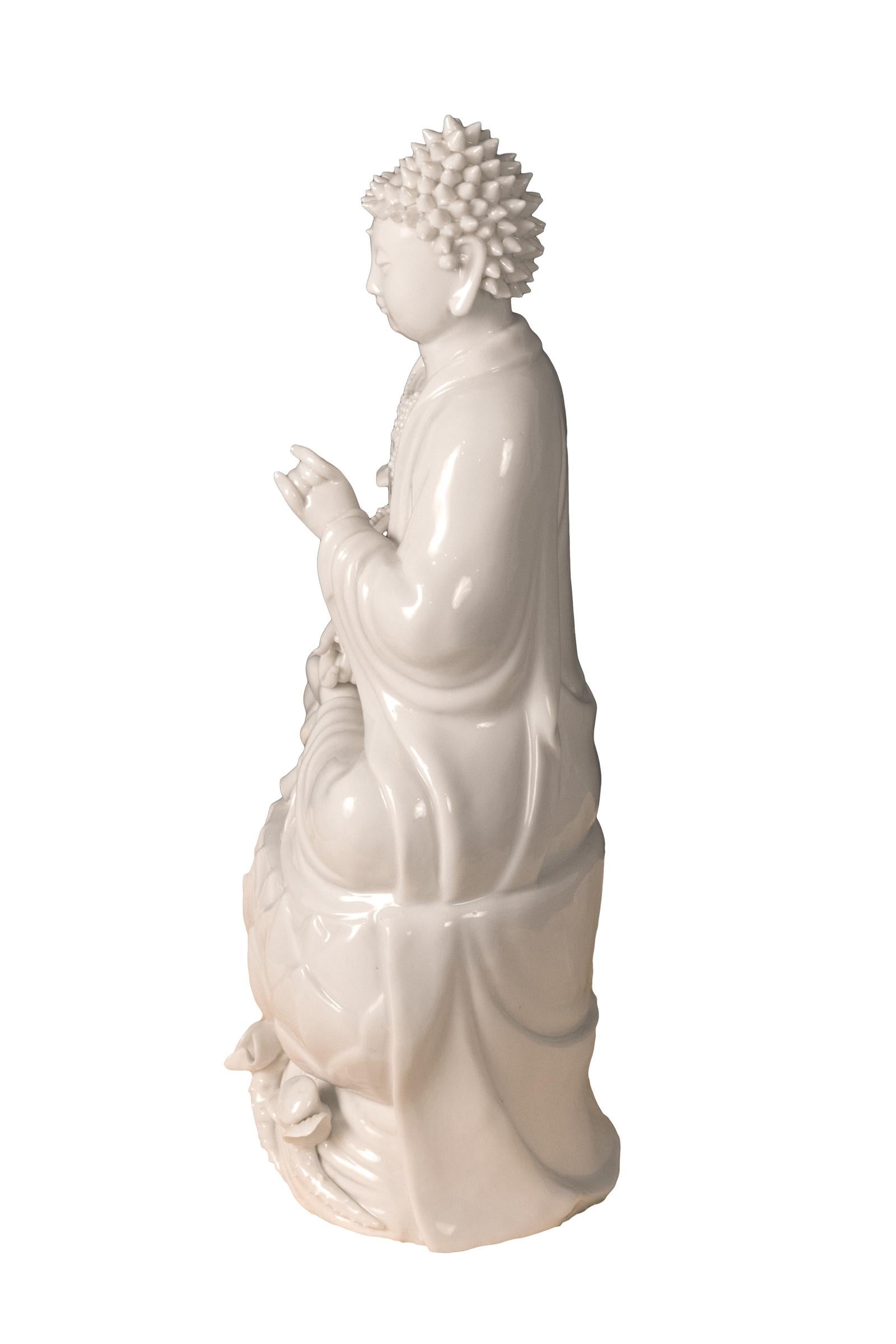 20th Century Blanc de Chine 'Dehua' Porcelain Figure of Quanyin