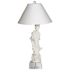 Vintage Blanc de Chine Figural Lamp