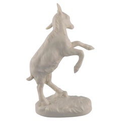 Blanc de Chine Figure, Jumping Goat Kid, 1920s / 30s