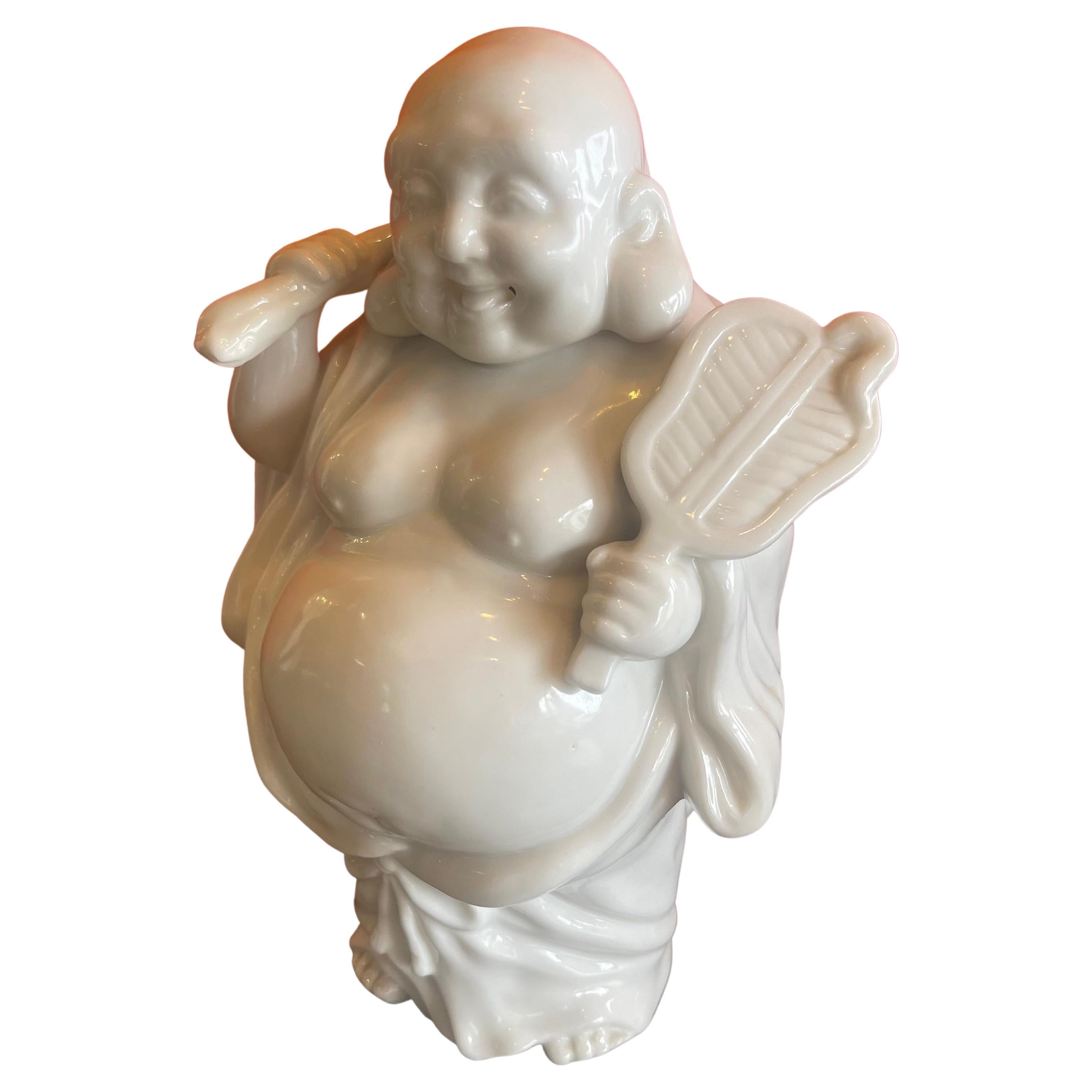 Blanc de Chine "Happy Buddha" Sculpture For Sale