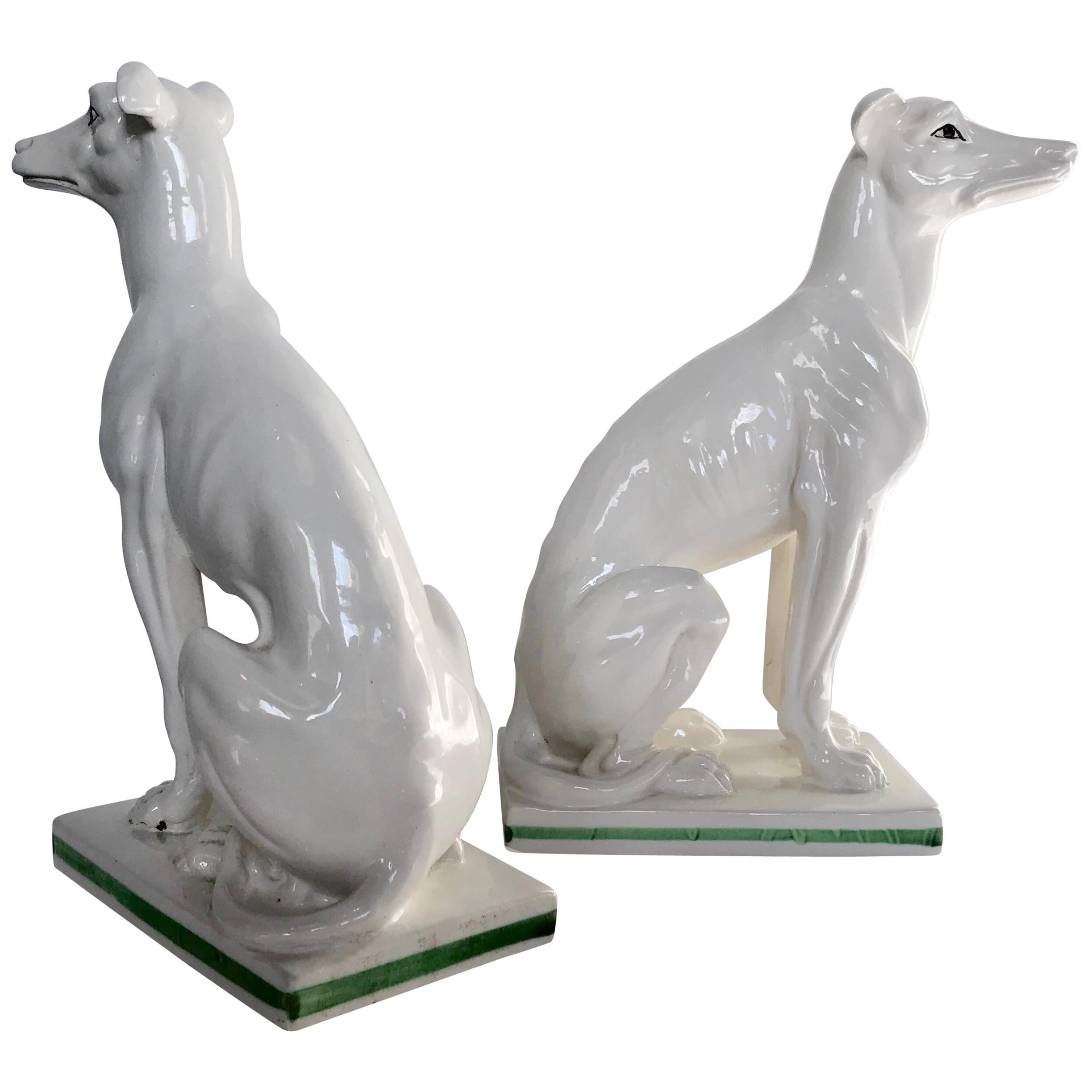 Blanc de Chine Italian Greyhounds, a Pair