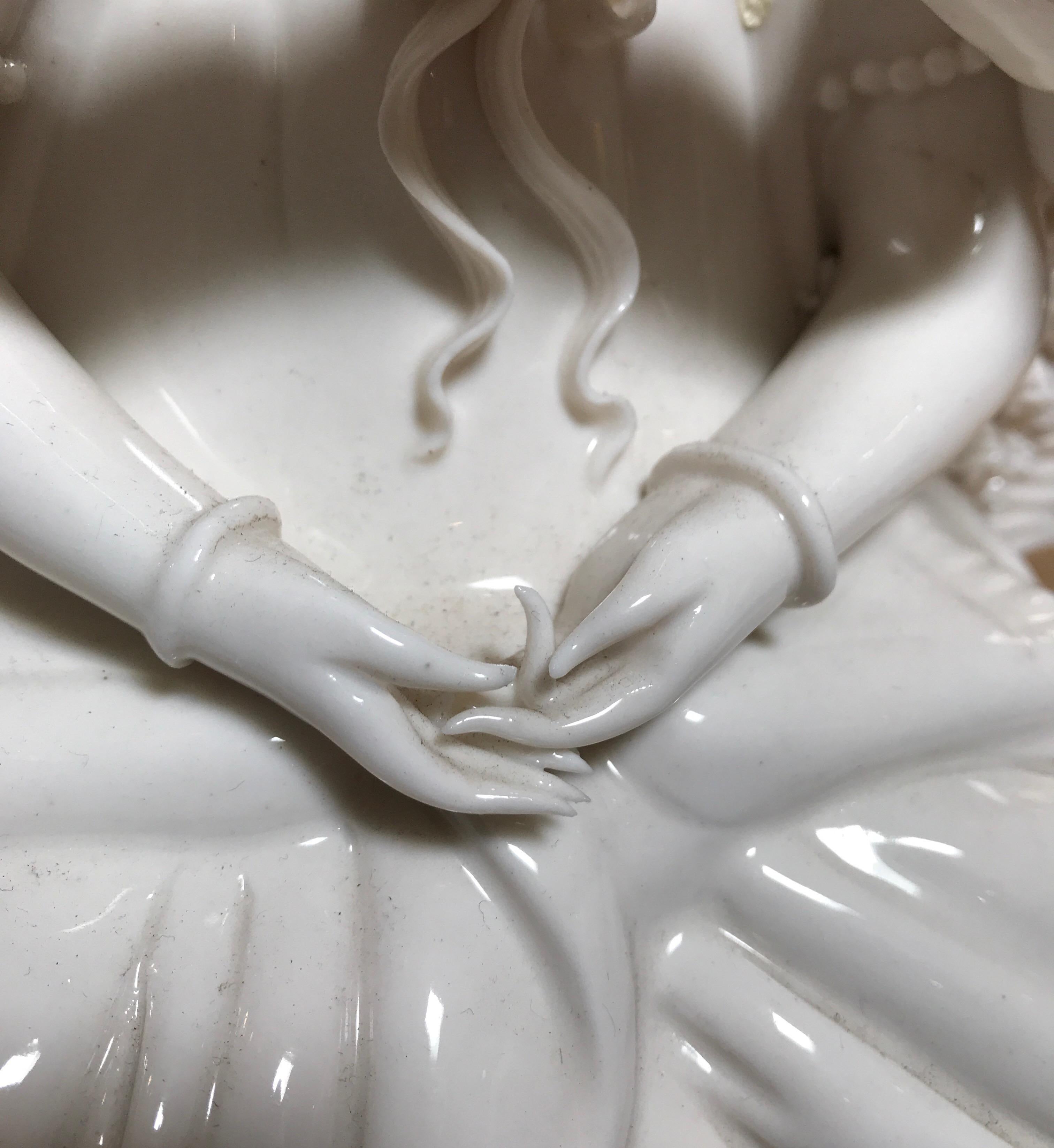 Blanc De Chine Large Quan Yin Porcelain Statue 8