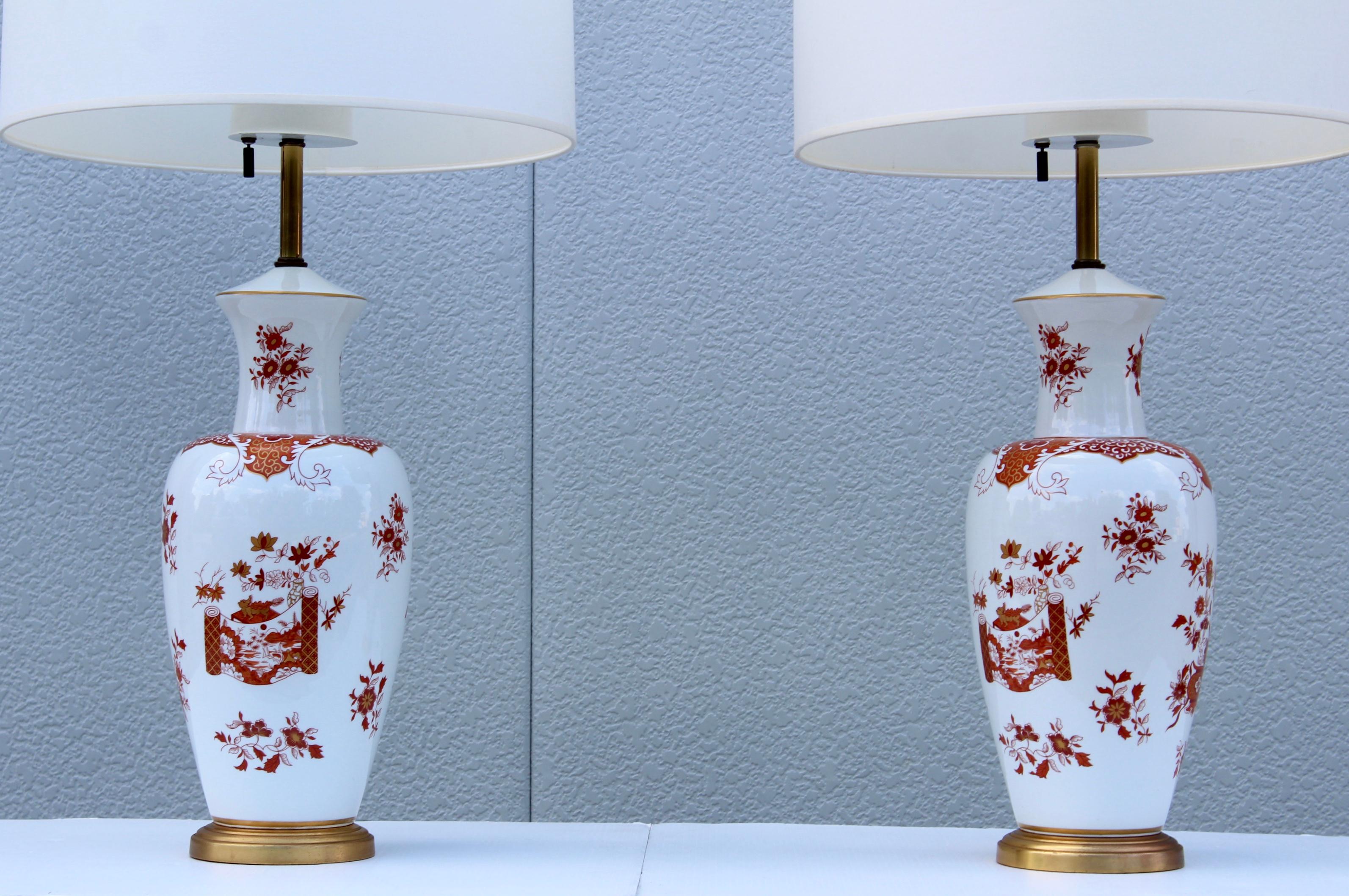 Mid-20th Century Blanc De Chine Large Table Lamps For Sale