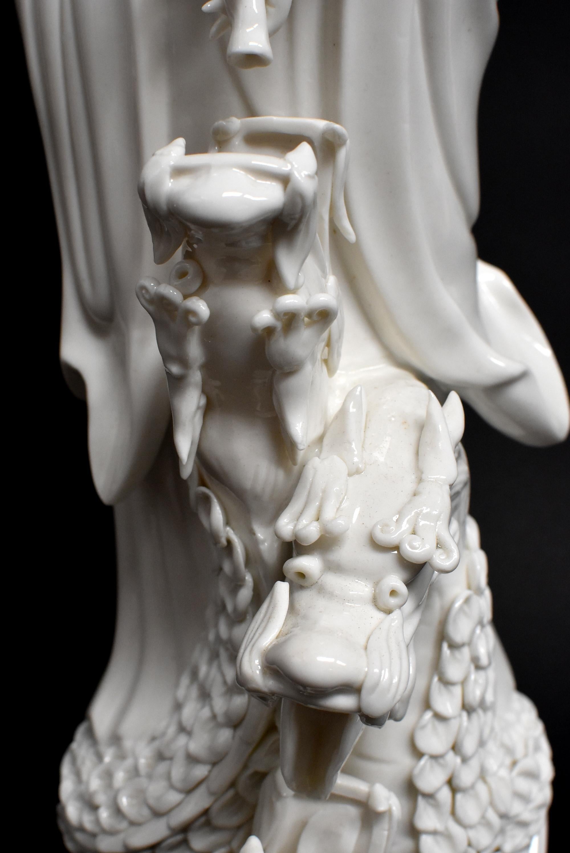 Blanc De Chine Porcelain Guan Yin Water Fountain In New Condition In Somis, CA
