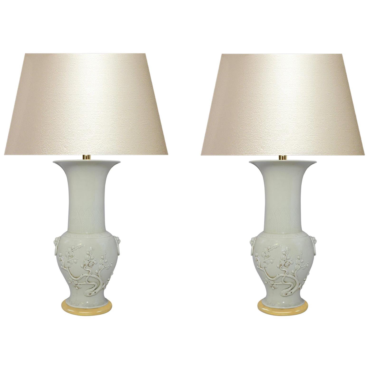 Blanc De Chine Porcelain Lamps