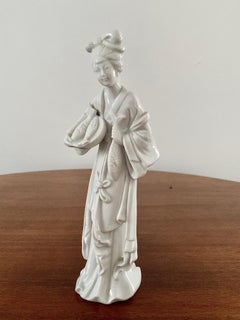 Blanc De Chine Porcelain Woman with Fish