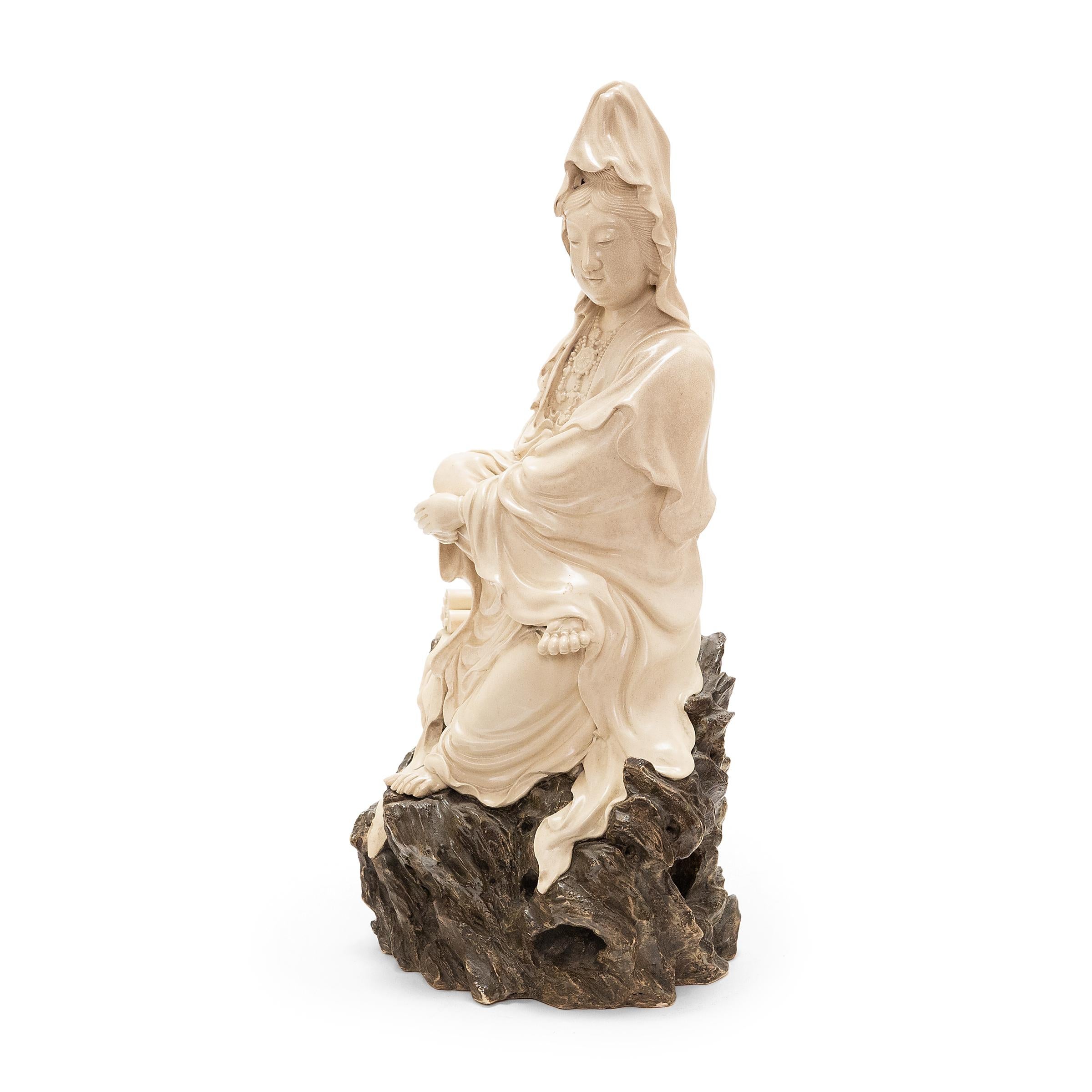 As the embodiment of compassion, Guanyin is the most beloved enlightened being in China. Known as the Goddess of Mercy, she is the female bodhisattva form taken by Avalokiteśvara in eastern Buddhism. Guanyin can take many forms depending on the