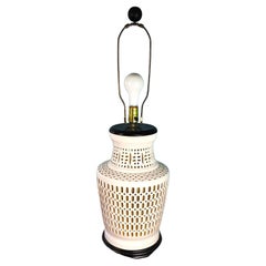 Lampada da tavolo Blanc De Chine in porcellana con luce interna