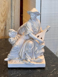 Blanc de Chine White Glazed Seated Musician Figure