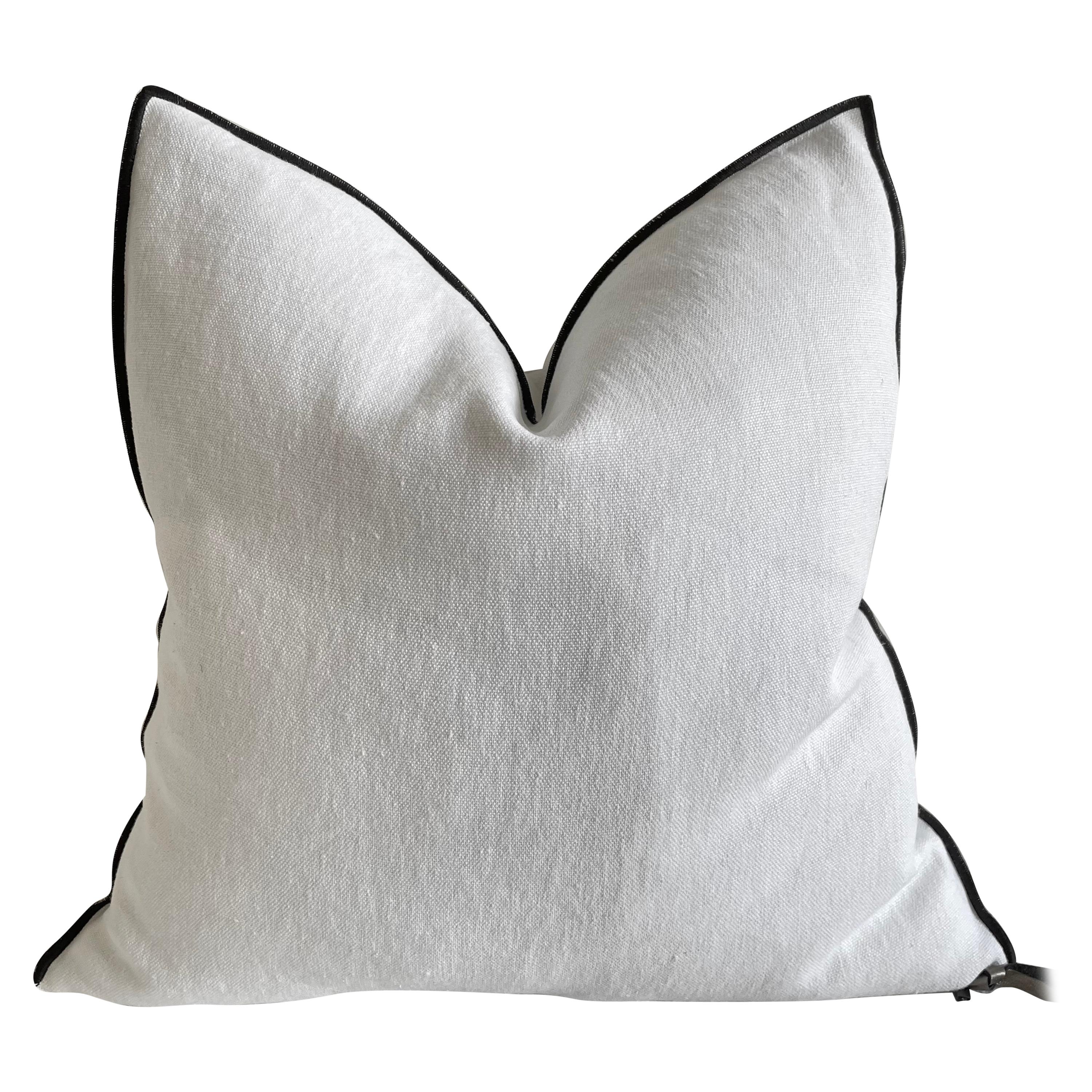 Stone Wash French Linen Accent Pillow