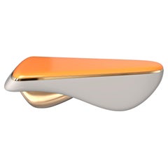 "Blanc Paris" Coffee Table with Bronze, Stainless Steel, Handmade, Istanbul