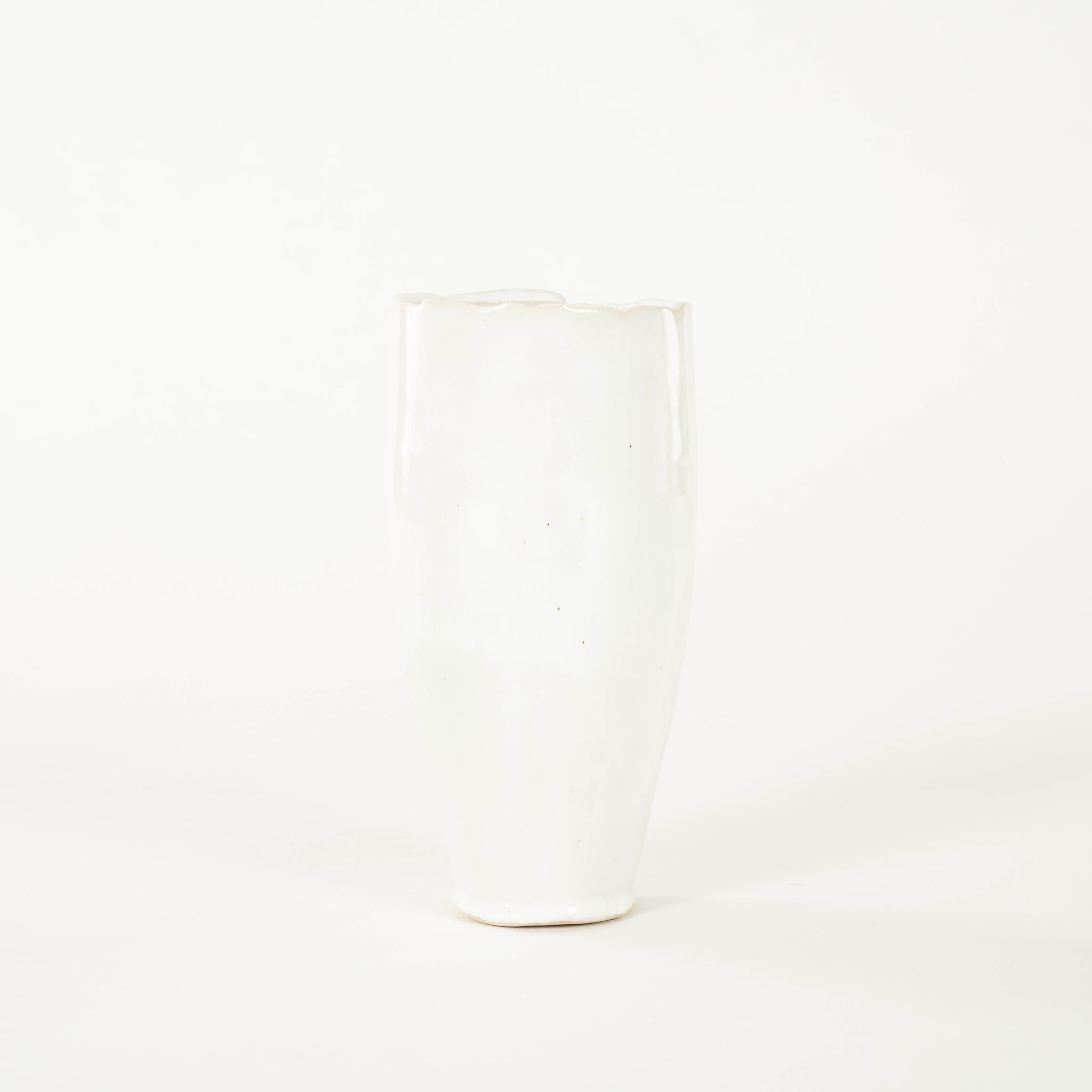 Gilt Blanc Patisse Porcelain Vase Chase Gamblin For Sale