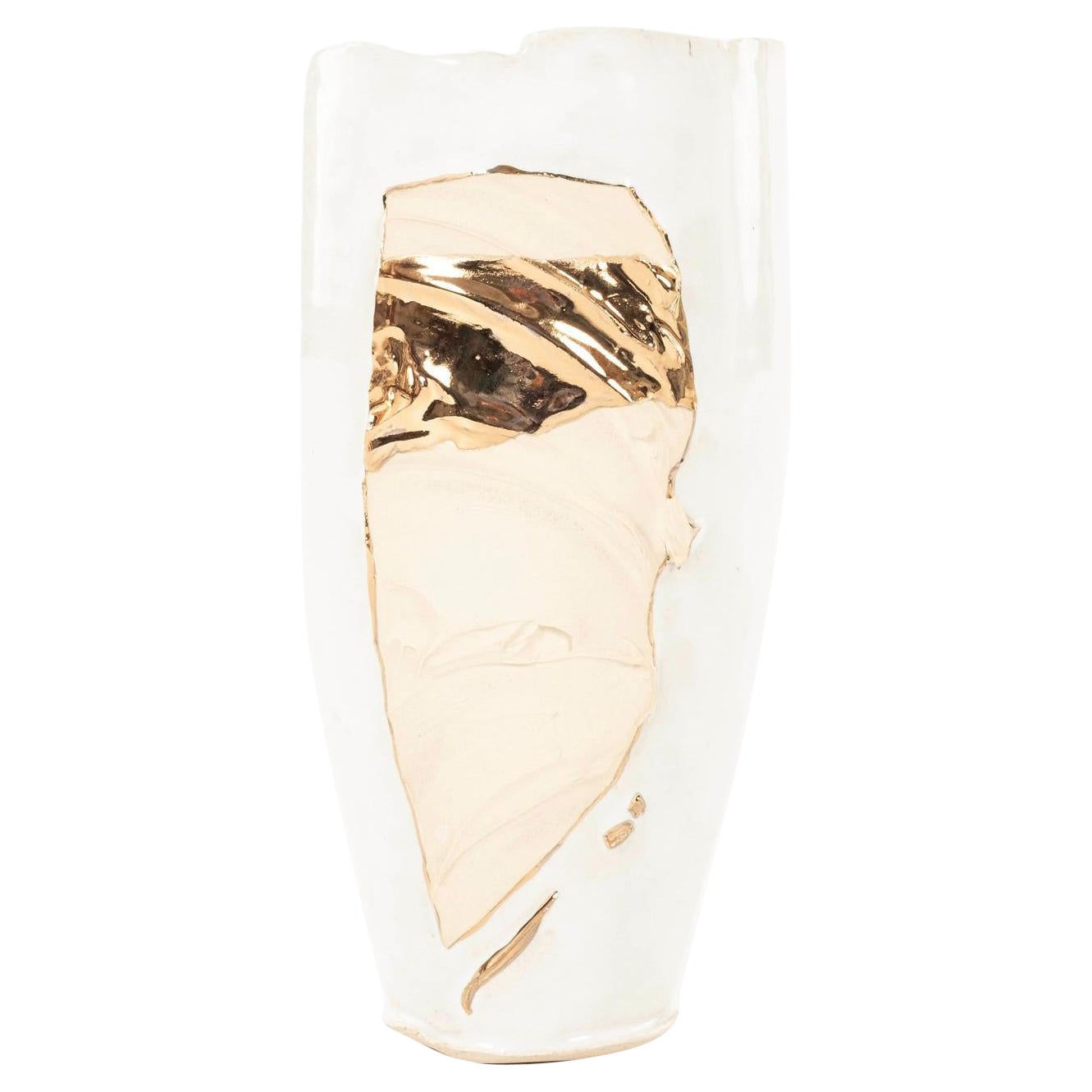 Blanc Patisse Porzellanvase Chase Gamblin im Angebot