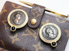 Blanca Greek Revival Medallion Cameo Clip-on Earrings