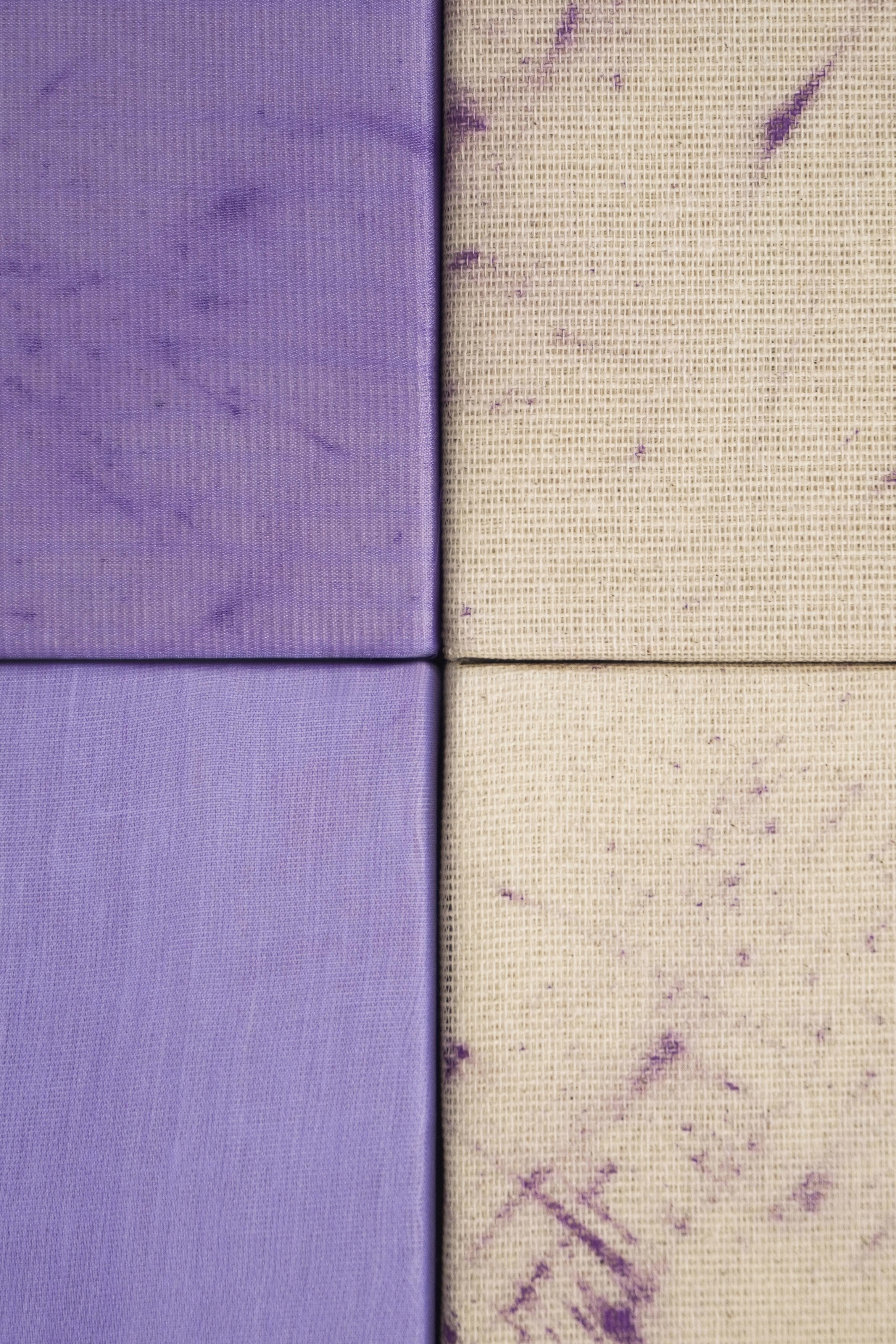 Abstract Artwork Violet Neutral Textured Abstract Composition by Blanca Nieto For Sale 1