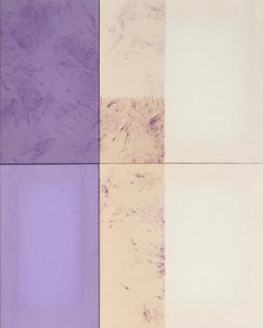 Abstraktes Kunstwerk Violett Neutrale Texturierte Abstrakte Komposition von Blanca Nieto