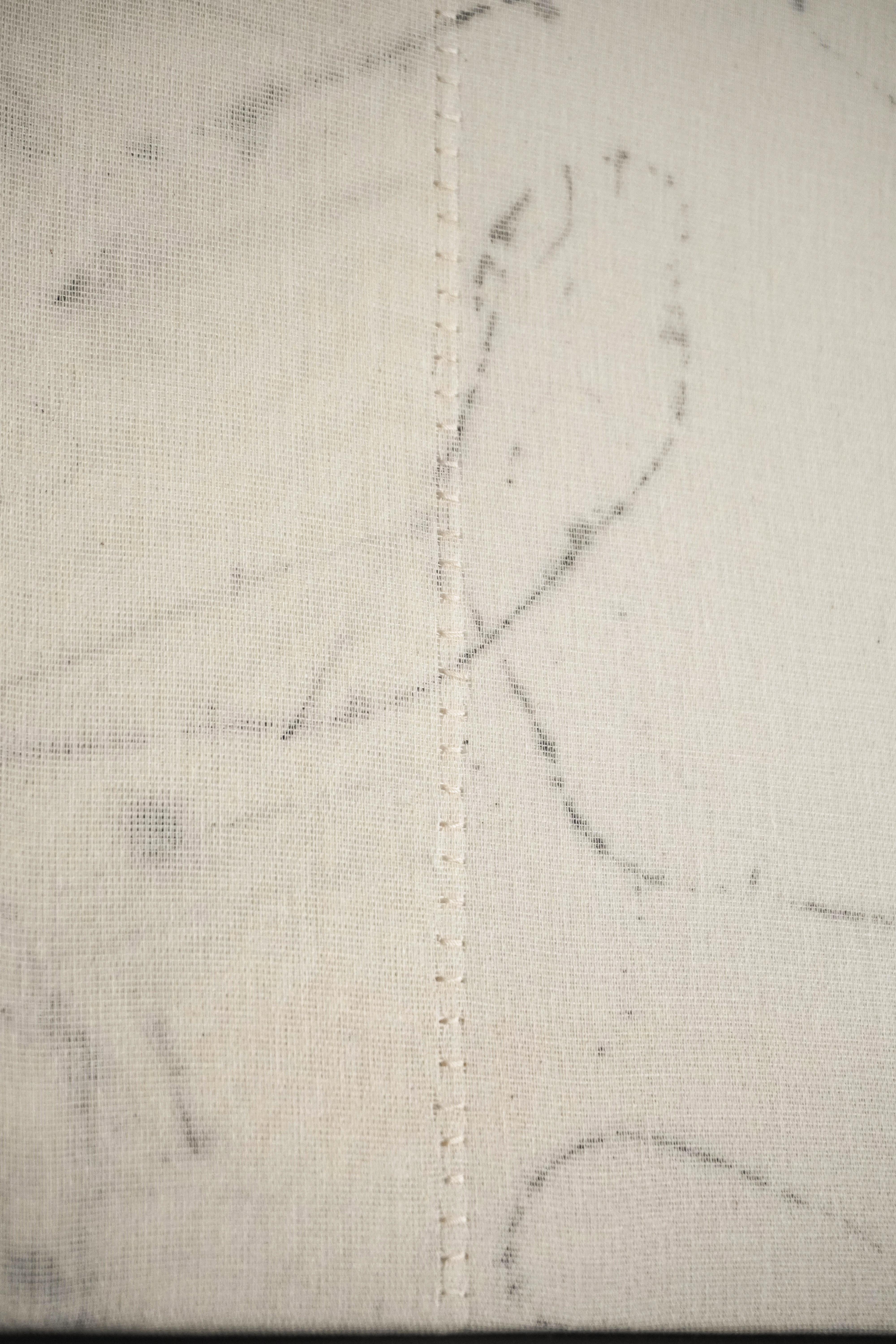 Minimal Geometric Abstract Mixed-Media Composition in Neutrals by Blanca Nieto For Sale 2