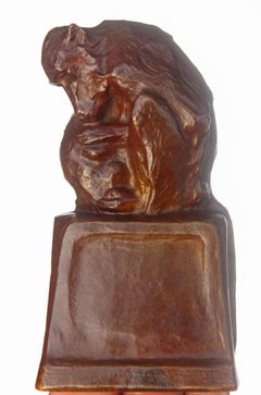 Bronze Sculpture "Mother and Child" Baboons by Blanca Will