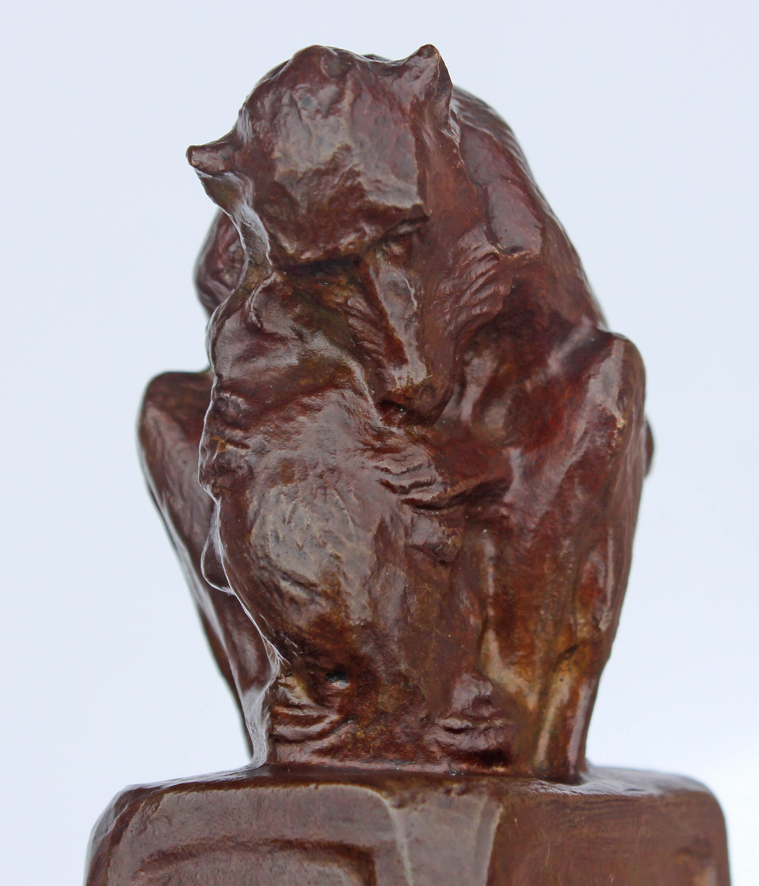 Bronzeskulptur „Mutter und Kind“ Baboons aus Bronze von Blanca Will im Angebot 2