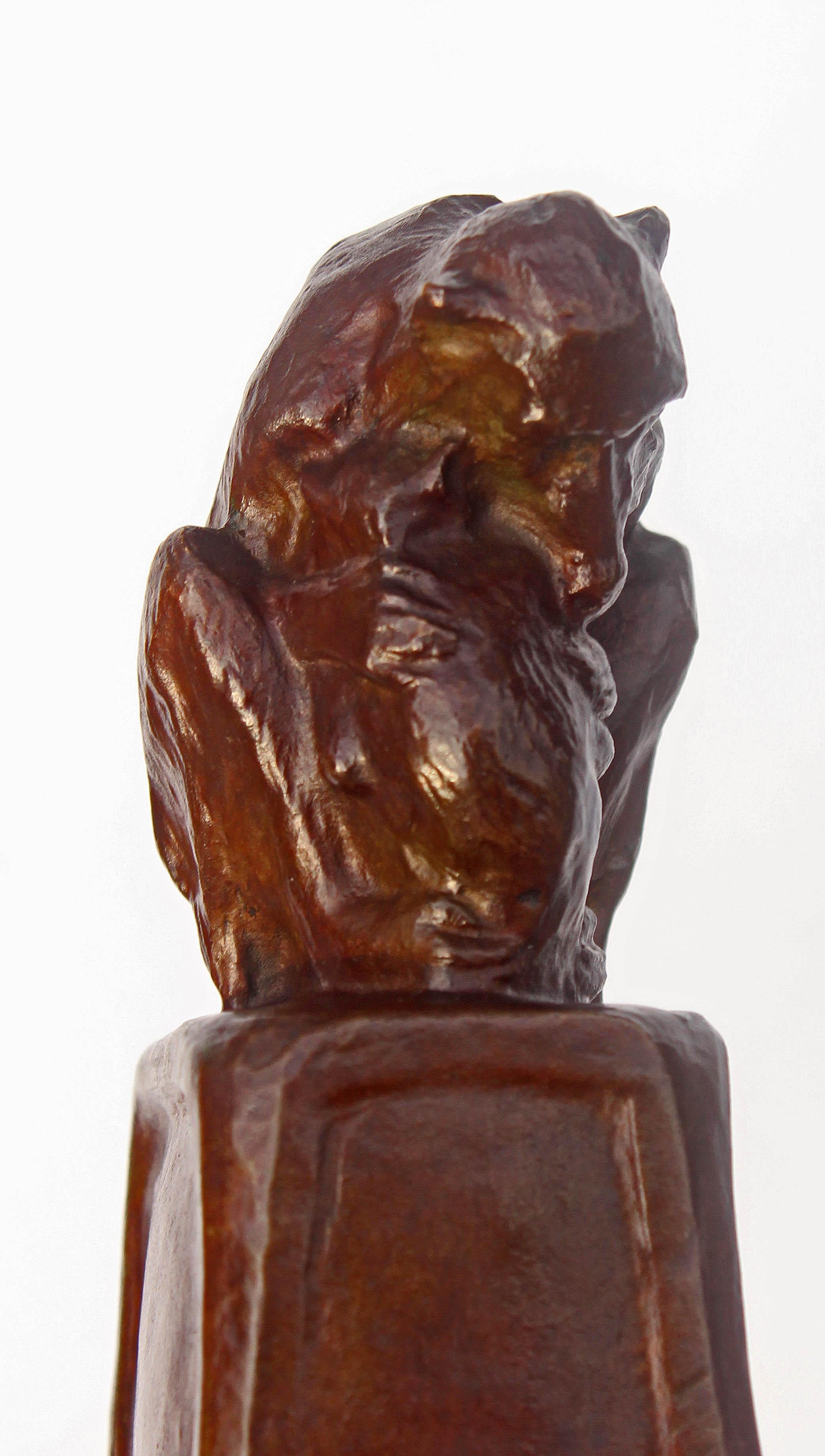 Bronzeskulptur „Mutter und Kind“ Baboons aus Bronze von Blanca Will im Angebot 3