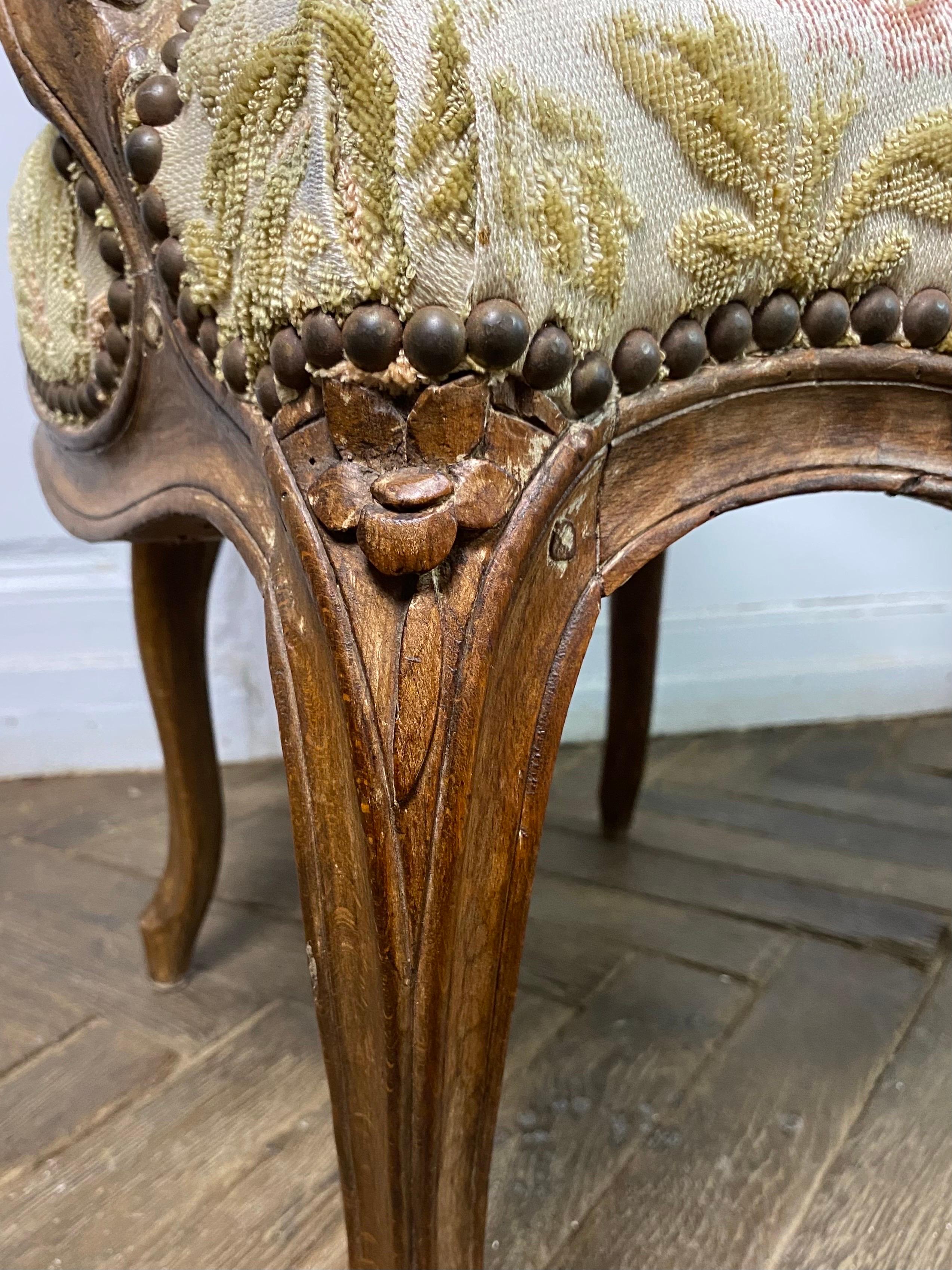 BLANCHARD - French Pair of Louis XV period Cabriolet Armchairs - Stamped - 18th For Sale 8